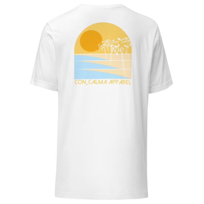 European And American Palm Coast Digital Printing Casual Round Neck T-shirt