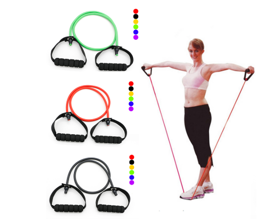 Bandas de resistencia de látex, ejercicio de entrenamiento, Yoga, Crossfit, tubos para hacer ejercicio, cuerda de tracción, equipo de ejercicio físico, herramienta