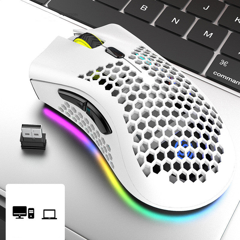 Wireless mouse game luminous RGB electric charging mouse