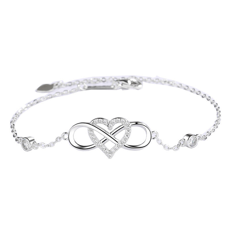 Fashion sterling silver diamond jewelry bracelet