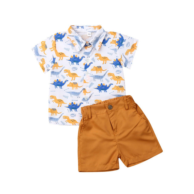 Camiseta de verano para niño, pantalones cortos, conjuntos para niños