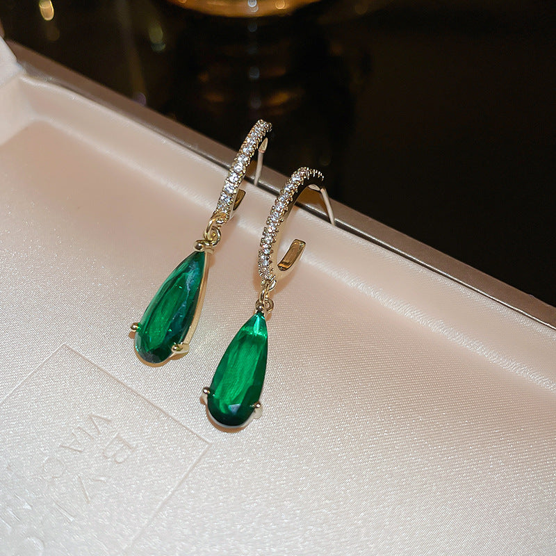 New Fashion Emerald Diamond Earrings