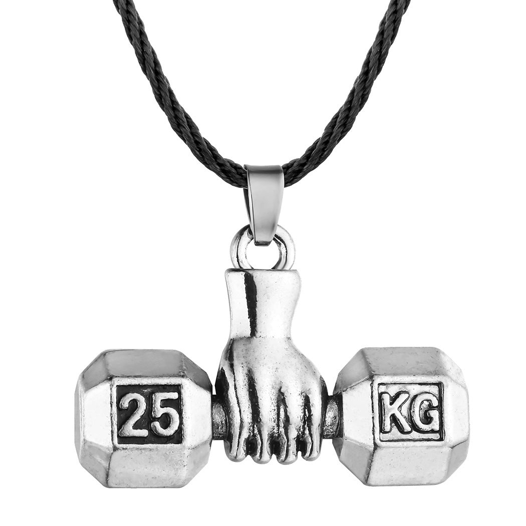 Cxwind Exercise Fitness Barbell Lifting Necklace