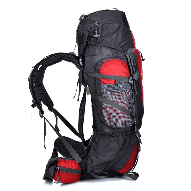 Paquete de montañismo profesional 80L85L mochila al aire libre viaje senderismo al aire libre camping burro tiendas de campaña bolsa