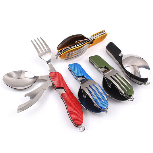 Multifunctional Folding Tableware Travel Tableware Three Fruit Knives