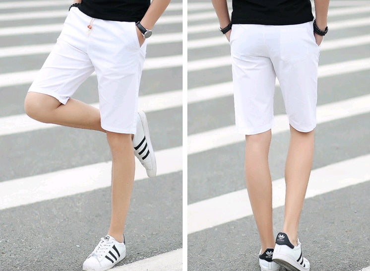 Summer Men's Cotton Shorts Casual Five Pants Summer Beach Pants