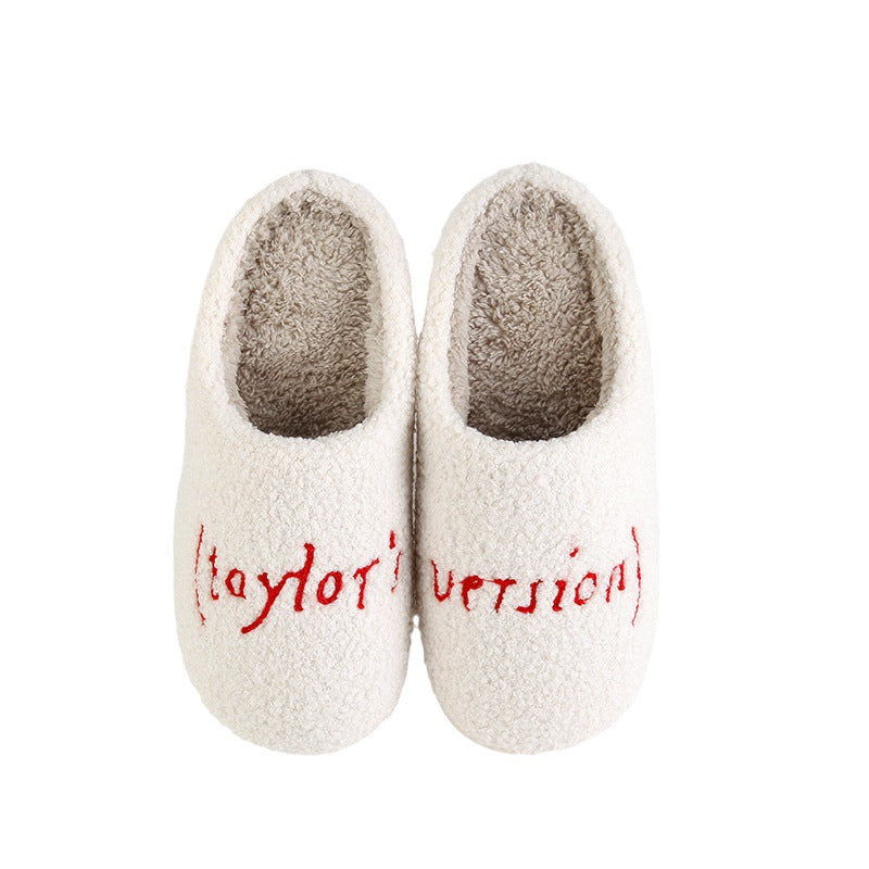 Cartoon Thermal Winter Cotton Slippers Platform