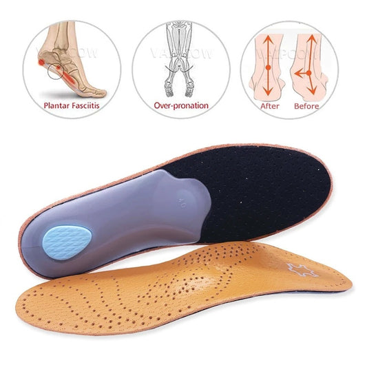 Leather orthopedic insole