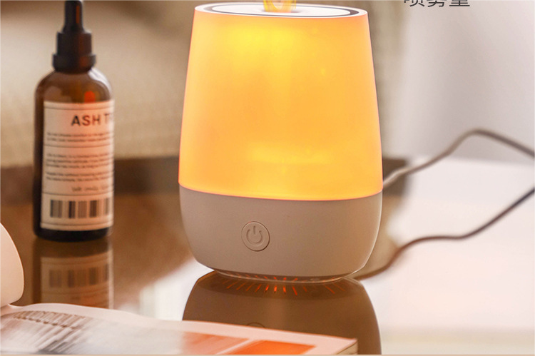 Creative New Flame Humidifier Aromatherapy Usb Mute Bedroom Mini Simulation Flame Aromatherapy Machine