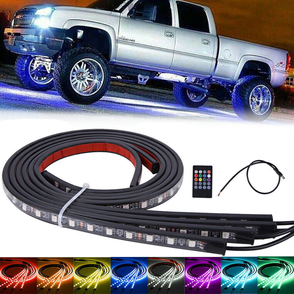 Car Underglow Light Flexible Strip LED Underbody Lights Remote APP Control Car Led Neon Light RGB Decorative Atmosphere Lamp