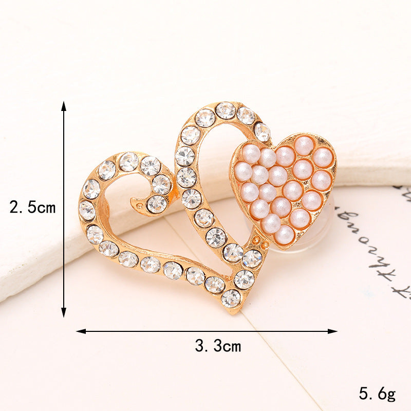 Jeans Button Hole Shoes Diy Accessories Bright Crystal Classic Style Ornament Accessories Upper Pearl Flower