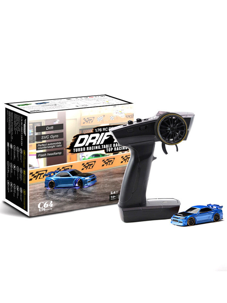 Turbo Racing 1vs76 C64 Drift RC Car con Gyro Radio, juguetes de Control remoto totalmente proporcional, Kit RTR para niños y adultos