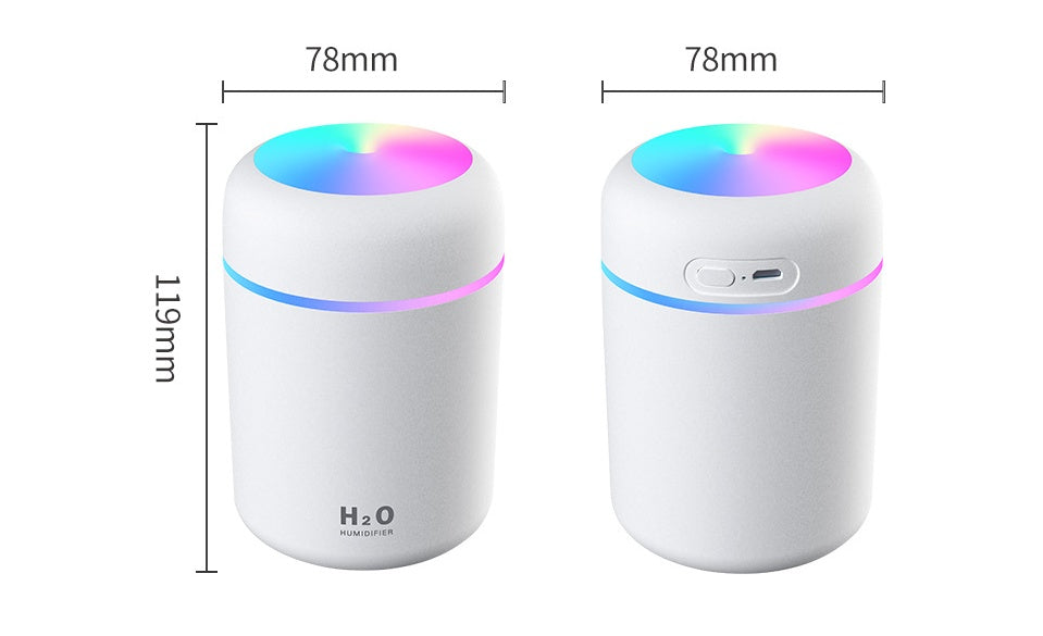 Home Car Charging Colorful Air Humidifier Usb Water Replenishment