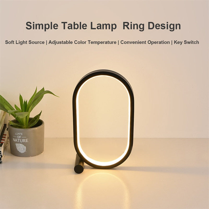 Lámpara enchufable Usb, lámpara acrílica ovalada, Control táctil, regulable, moderna, Simple, creativa, lámpara de noche, lámpara de lectura de cabecera, mesa de escritorio Led