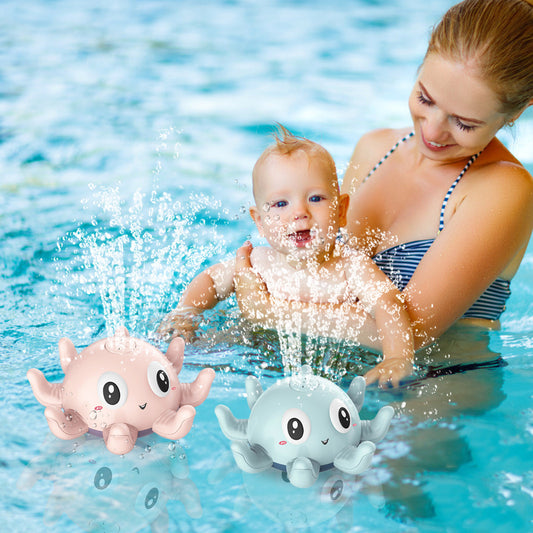 Juguetes de baño con rociador de agua automático para niños, Juguetes Divertidos para el baño con juguete de aerosol de agua intermitente, ducha de natación para bebé con juguetes nuevos