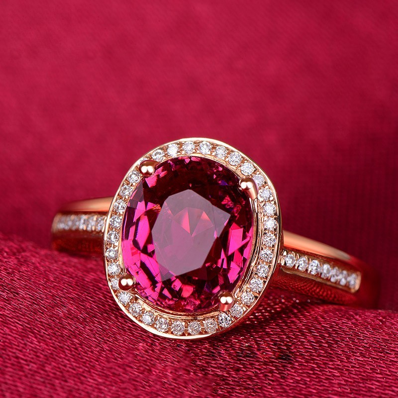 Red Crystal Ruby Gemstones Diamonds Rings