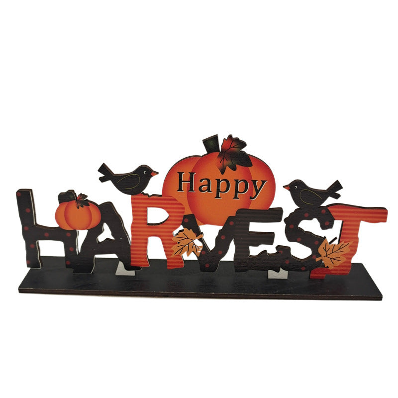 Thanksgiving Wooden Fall Signs Table Decorations Harvest Party Fall Table Centerpieces Autumn Wood Ornaments For Dining Table