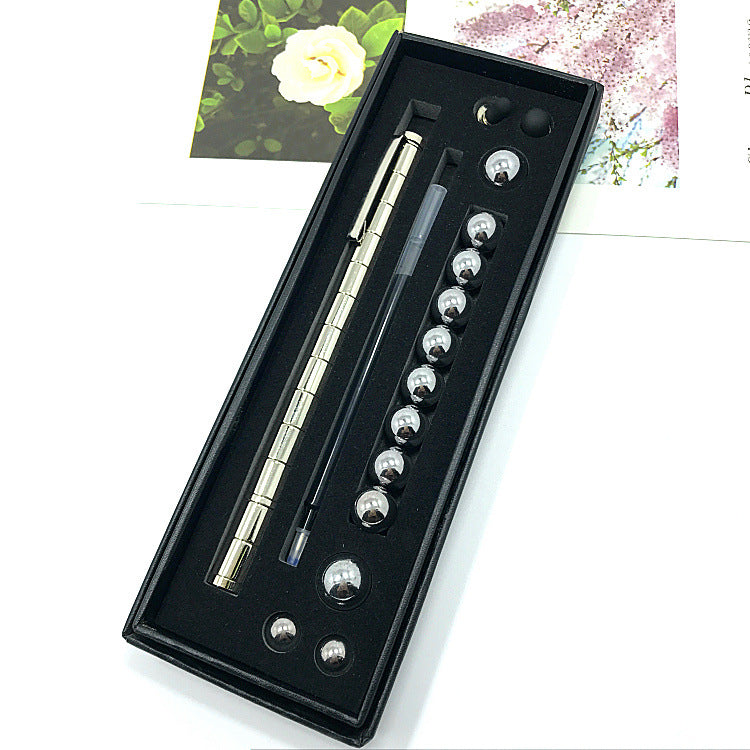 Stress Reducer Relief Toys Gift Box funny black golden kits Fidget magnetic polar pen with stylus ball pen