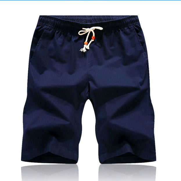 Summer Men's Cotton Shorts Casual Five Pants Summer Beach Pants