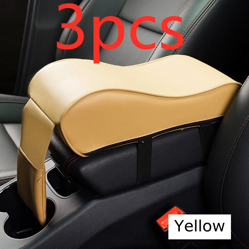 New Leather Car Armrest Pad Universal Auto Armrests Car Center Console Arm Rest Seat Box Pad Vehicle Protective Car Styling