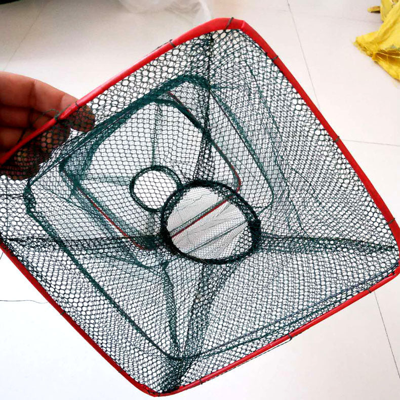 Two-hole Lobster Basket Folding Fishing Cage