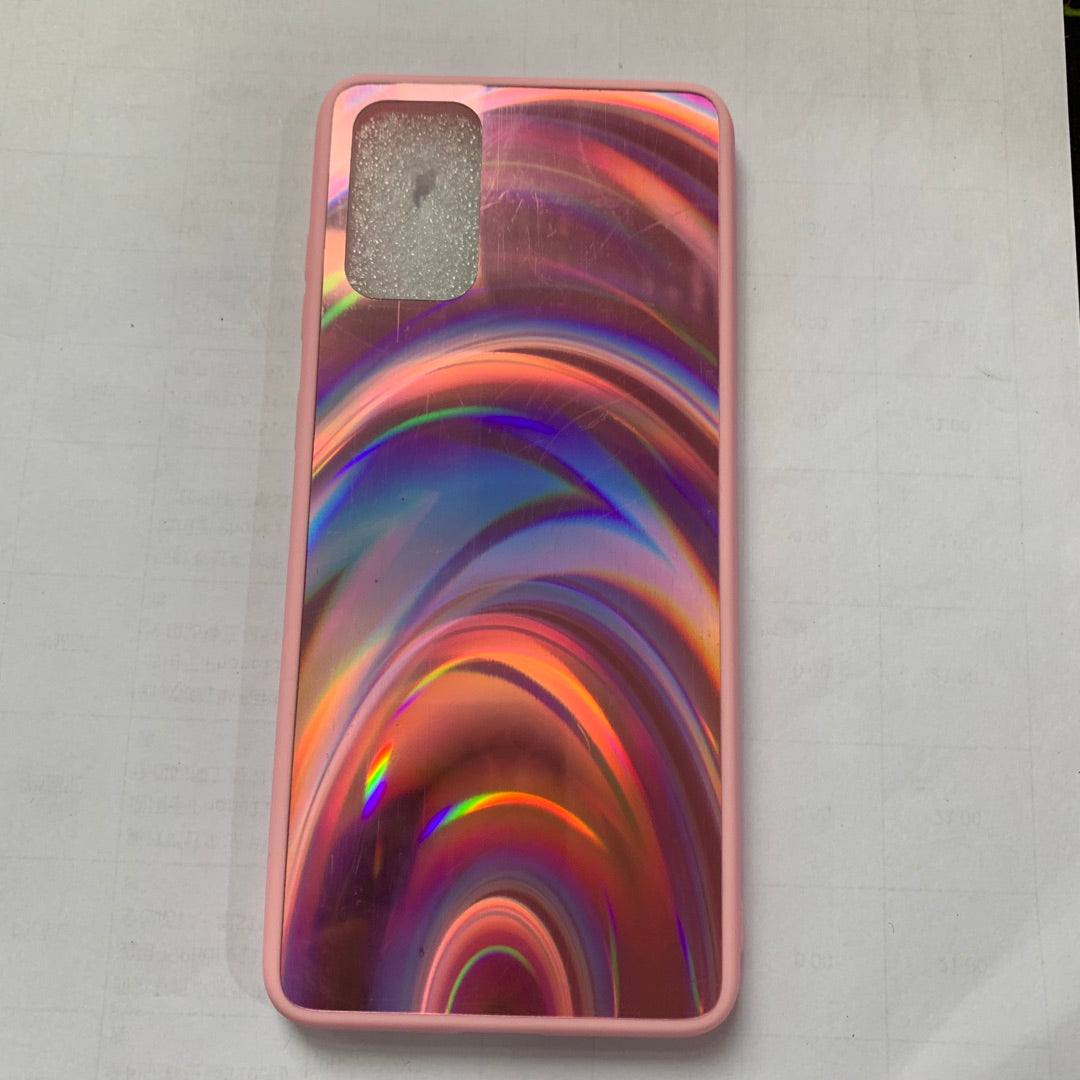 3D Rainbow Glitter Gradient Back Cover Case