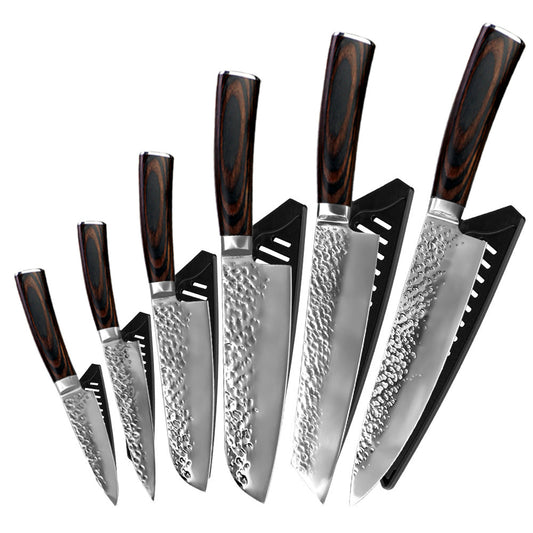 Stainless steel kitchen knives with knife set 6 pieces loose set