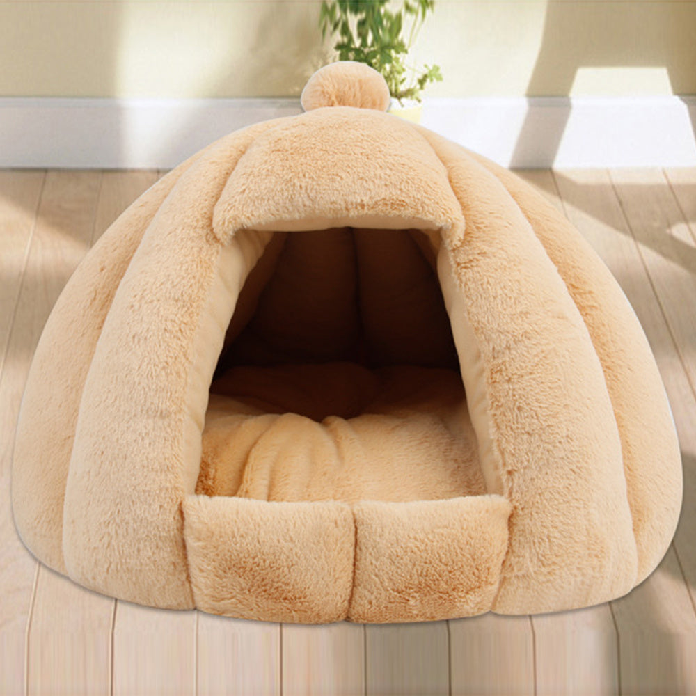 Winter thickened plush kennel