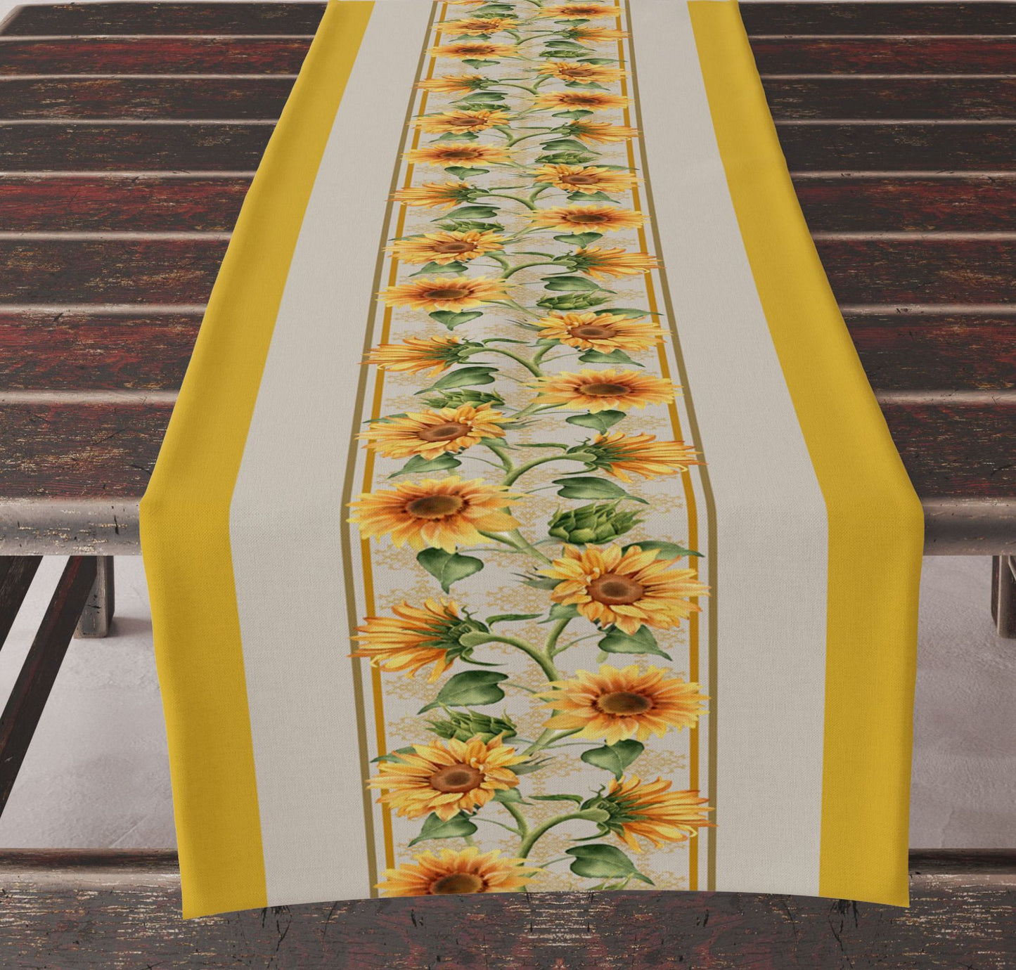 Spring And Summer Sunflower Printing Table Runner Summer Lemon Flower