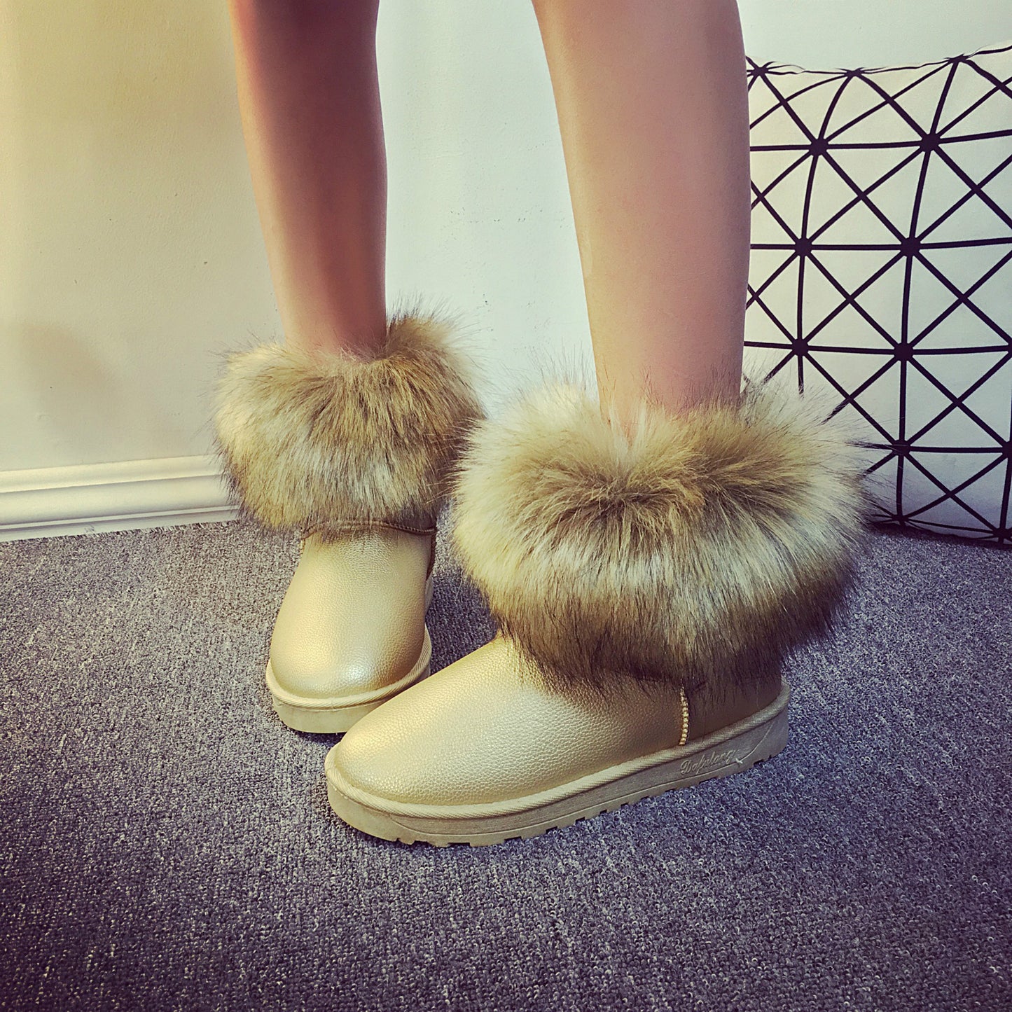 Winter warm cotton boots