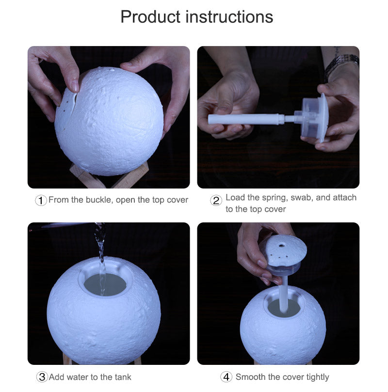 创意夜光月光空气加湿器