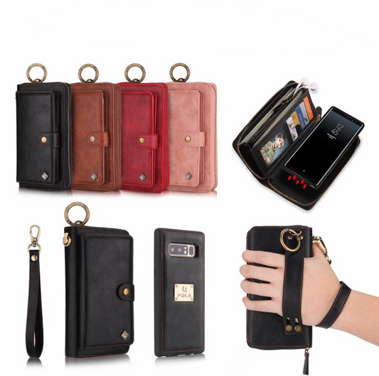 New Multi-function Mobile Phone Case Phone Shell Zipper Wallet Set Car Function Phone Case