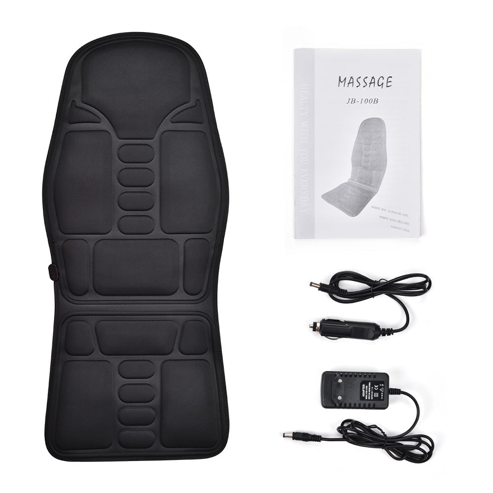 Car Electric Heated Massage Seat Cushion Pain Neck Waist Relaxation Vibration Massager Pad Car Office Full Body Massage Seat