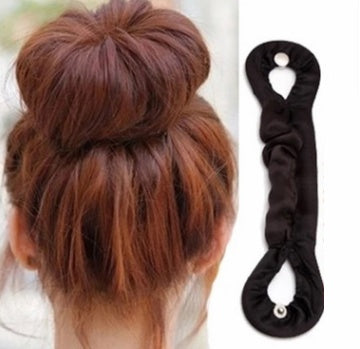 Small button hair device, meat ball head flower, must-have artifact, pleated fabric hair bar