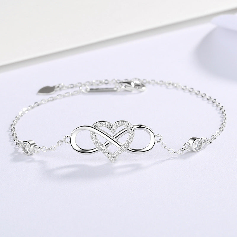 Fashion sterling silver diamond jewelry bracelet