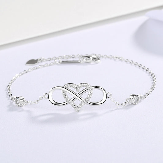 Fashion sterling silver diamond jewelry bracelet