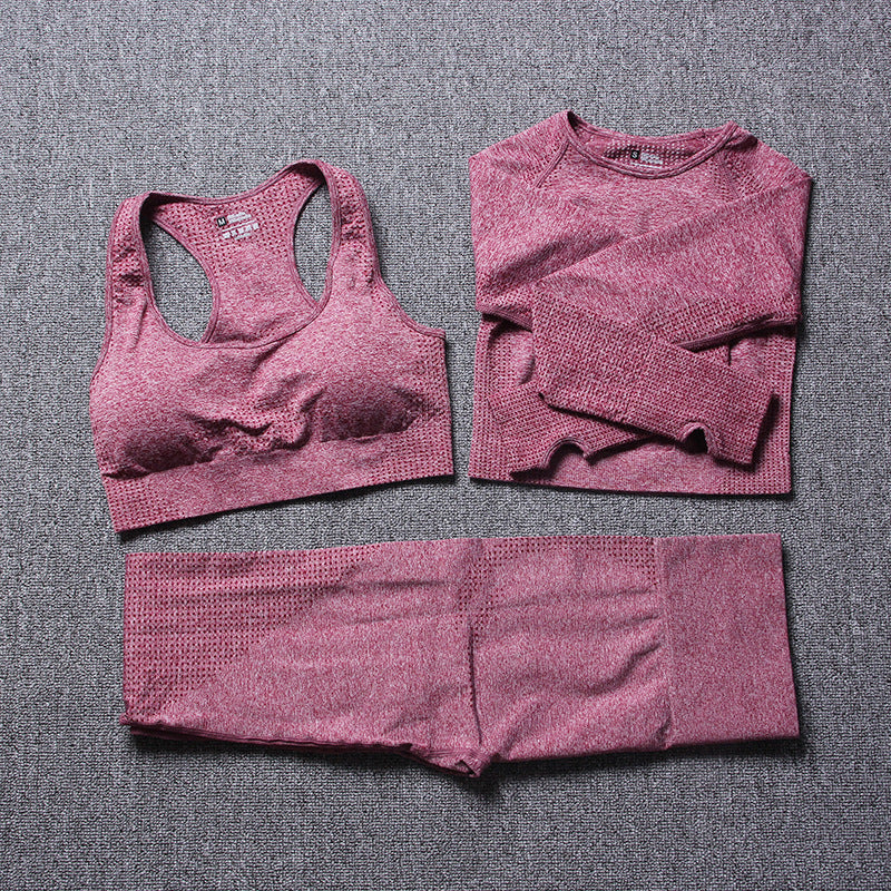 Exercise yoga three-piece set