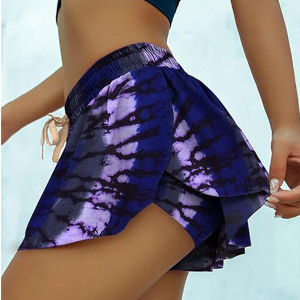 Printed yoga exercise swimsuit shorts