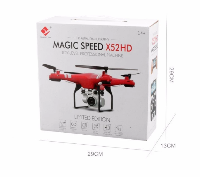 Dron X52 RC con mantenimiento de altitud 1080P 5MP cámara HD Quadcopter RC Drone 2MP WiF VS Phantom 3 estándar Syma X8HG