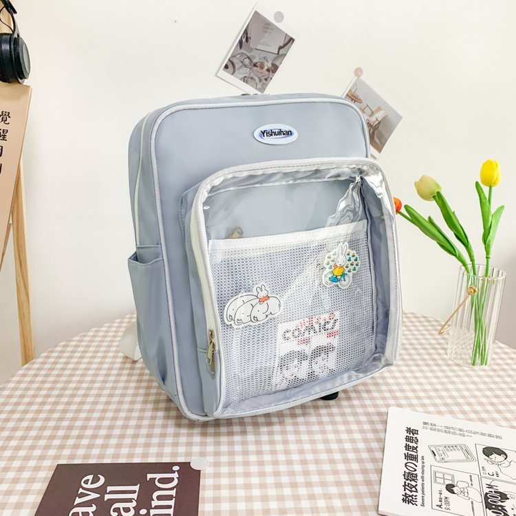 Student Pain Bag Korean Version Of The School Style Funny Personality Transparent Schoolbag