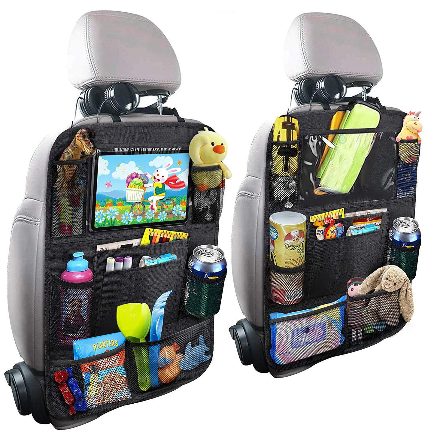 Child car seat back cover touch screen