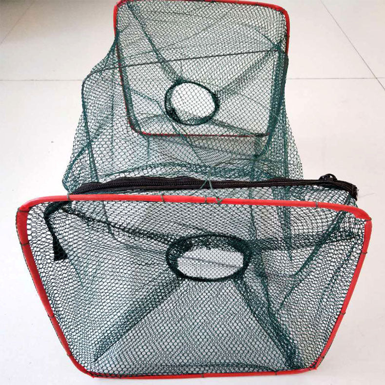 Two-hole Lobster Basket Folding Fishing Cage