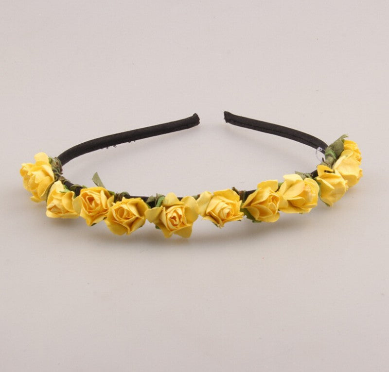 12 Paper roses headband