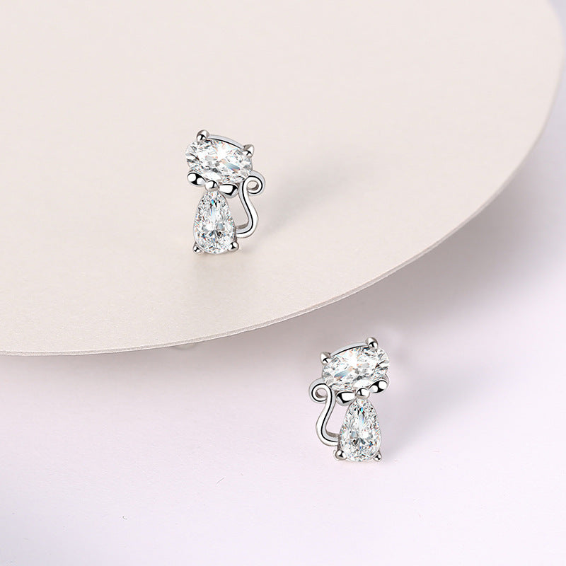 Cartoon earrings diamond zircon jewelry