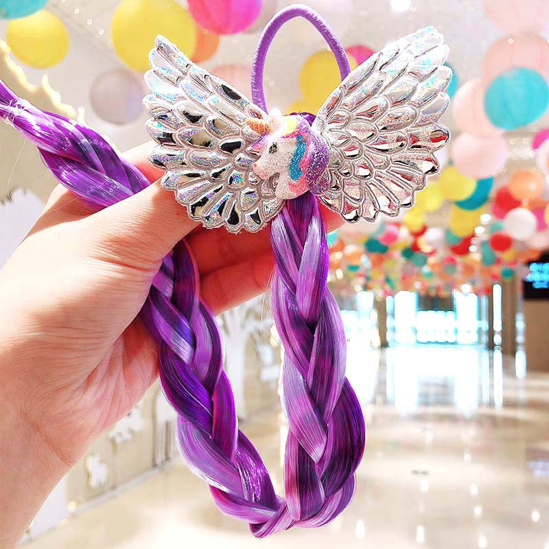 Children's Cartoon Unicorn Color Hair Rope