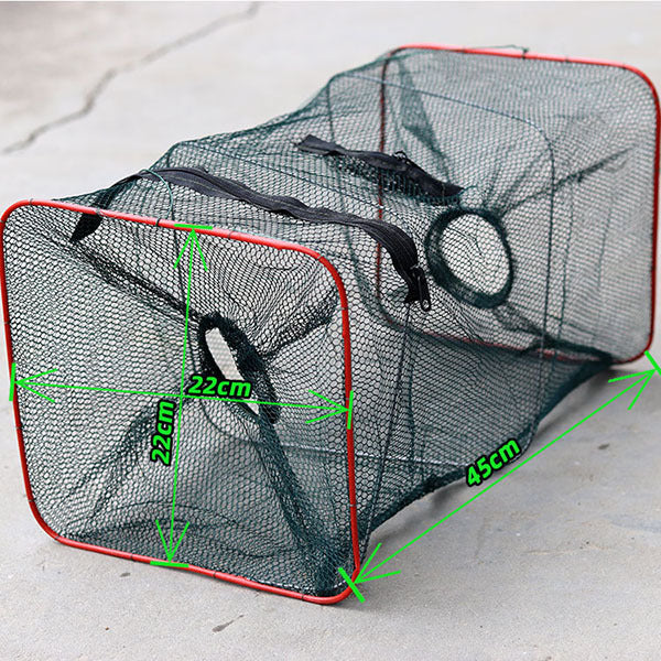 Two-hole Lobster Basket Folding Fishing Cage