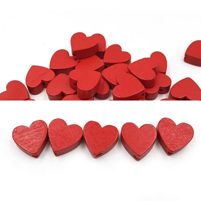 20pcs Valentine's Day New Products DIY Red Heart-Shaped Pain