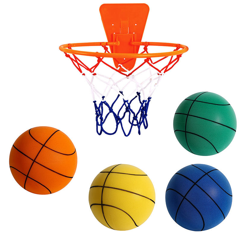 Pelota deportiva silenciosa de espuma de alta densidad para interiores, pelota elástica suave de baloncesto silenciosa, juegos de juguetes deportivos para niños