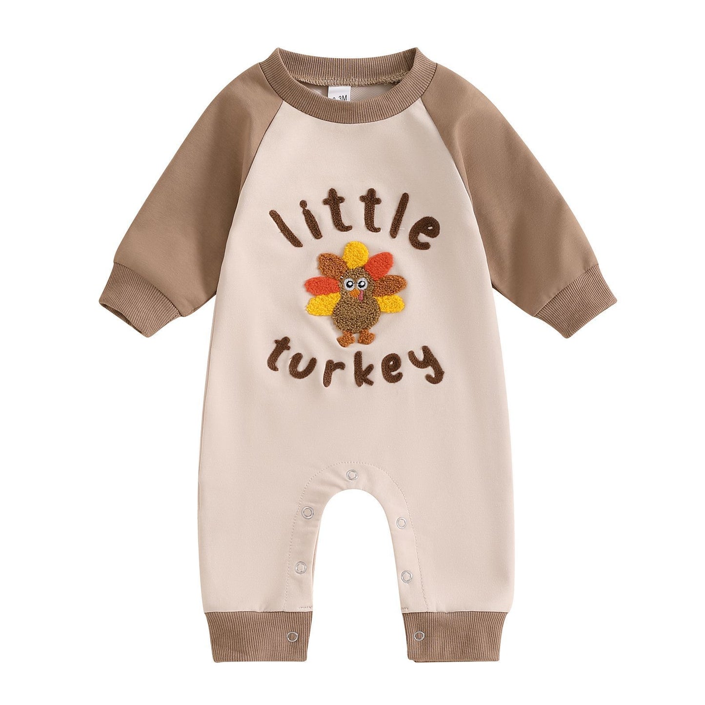 Children's Thanksgiving Turkey Embroidered Jumpsuit