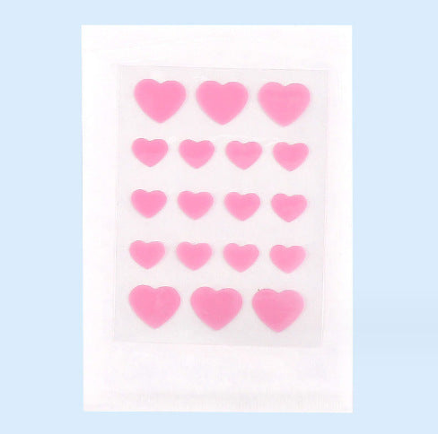 Colored Loving Heart Facial Hydrocolloid Acne Patch